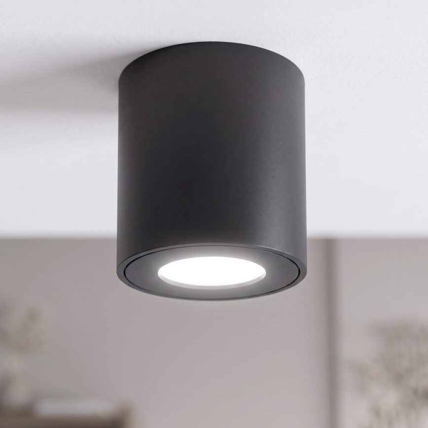 BRILAGI - Kylpyhuoneen kohdevalo MIA 1xGU10/30W/230V 84x80 mm musta IP54