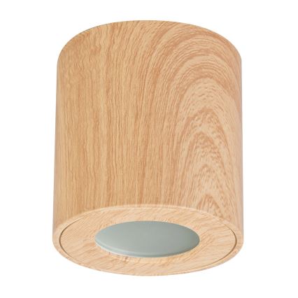 Brilagi - Kylpyhuoneen kohdevalo MIA 1xGU10/30W/230V 84x80 mm tammi sisustus IP44