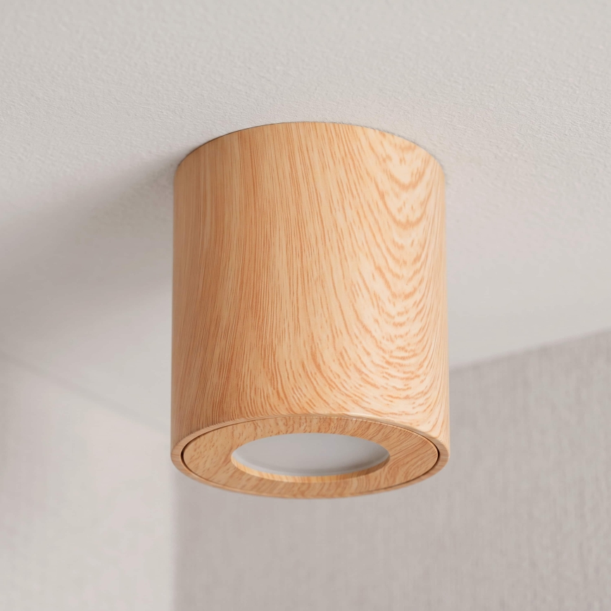 BRILAGI - Kylpyhuoneen kohdevalo MIA 1xGU10/30W/230V 84x80 mm tammi sisustus IP44
