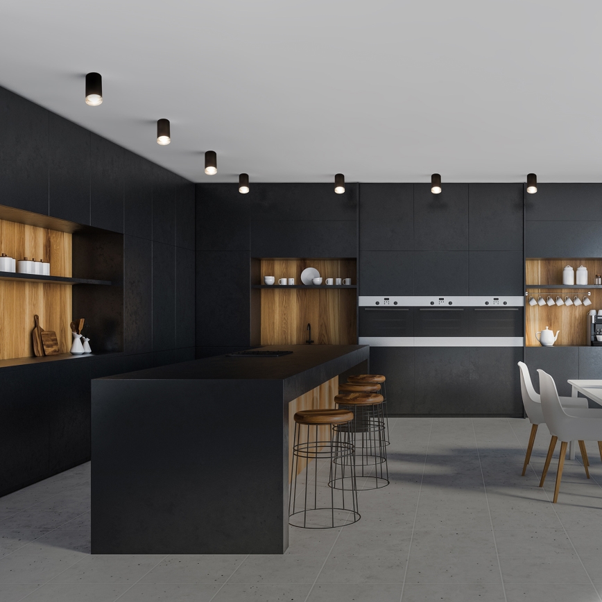 Brilagi - Kylpyhuoneen kohdevalo SELE 1xGU10/30W/230V IP44 musta