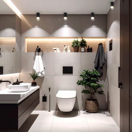 Brilagi - Kylpyhuoneen kohdevalo SELE 1xGU10/30W/230V IP44 musta