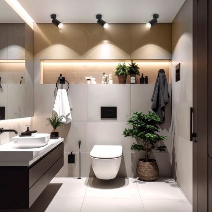 Brilagi - Kylpyhuoneen kohdevalo SELE 1xGU10/30W/230V IP44 musta