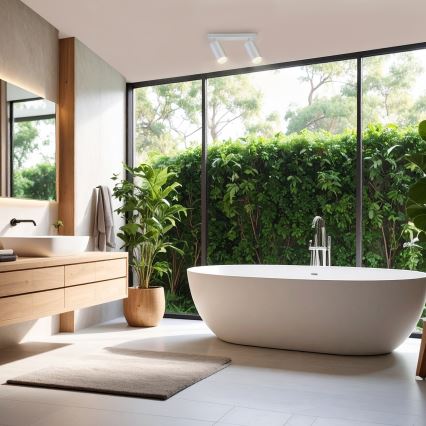 Brilagi - Kylpyhuoneen kohdevalo SELE 2xGU10/30W/230V IP44 hopea