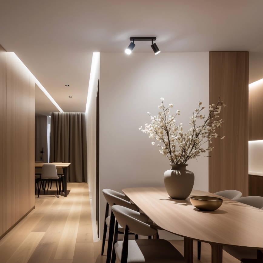 Brilagi - Kylpyhuoneen kohdevalo SELE 2xGU10/30W/230V IP44 musta