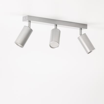 Brilagi - Kylpyhuoneen kohdevalo SELE 3xGU10/30W/230V IP44 hopea