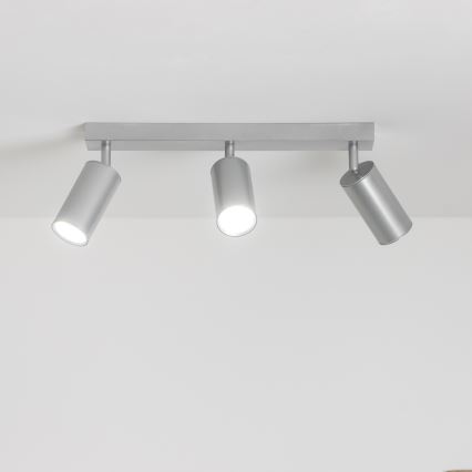 Brilagi - Kylpyhuoneen kohdevalo SELE 3xGU10/30W/230V IP44 hopea