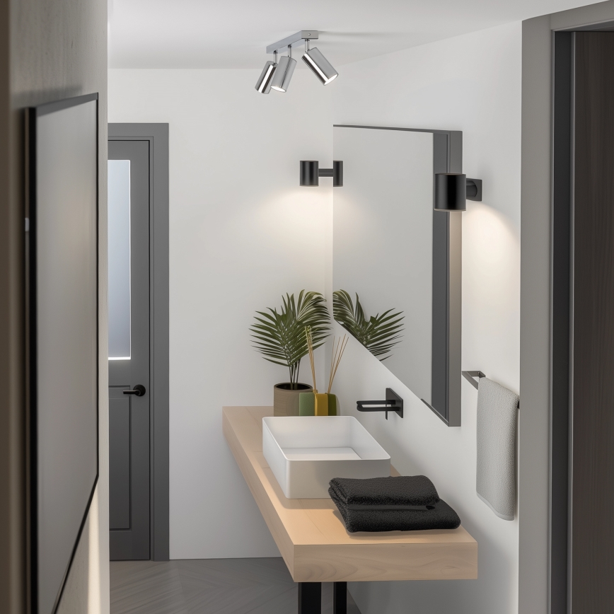 Brilagi - Kylpyhuoneen kohdevalo SELE 3xGU10/30W/230V IP44 kiiltävä kromi