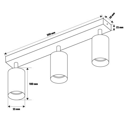Brilagi - Kylpyhuoneen kohdevalo SELE 3xGU10/30W/230V IP44 kiiltävä kromi