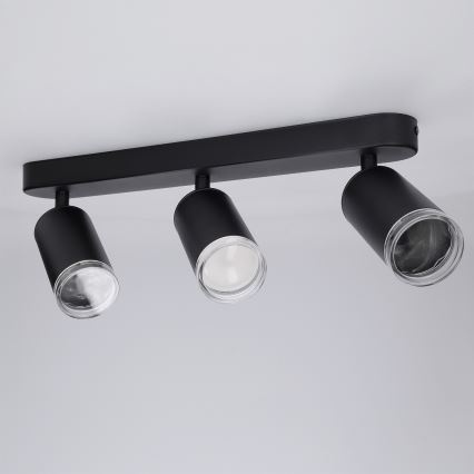 Brilagi - Kylpyhuoneen kohdevalo SELE 3xGU10/30W/230V IP44 musta