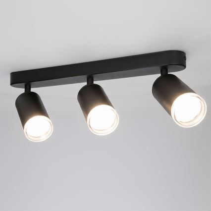 Brilagi - Kylpyhuoneen kohdevalo SELE 3xGU10/30W/230V IP44 musta