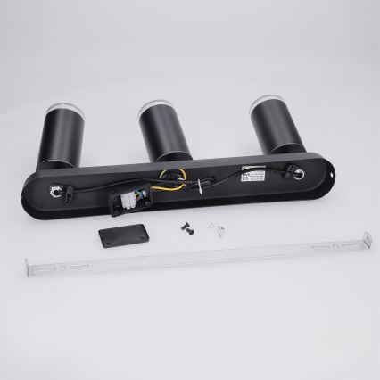 Brilagi - Kylpyhuoneen kohdevalo SELE 3xGU10/30W/230V IP44 musta