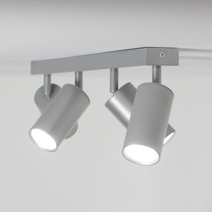 Brilagi - Kylpyhuoneen kohdevalo SELE 4xGU10/30W/230V IP44 hopea