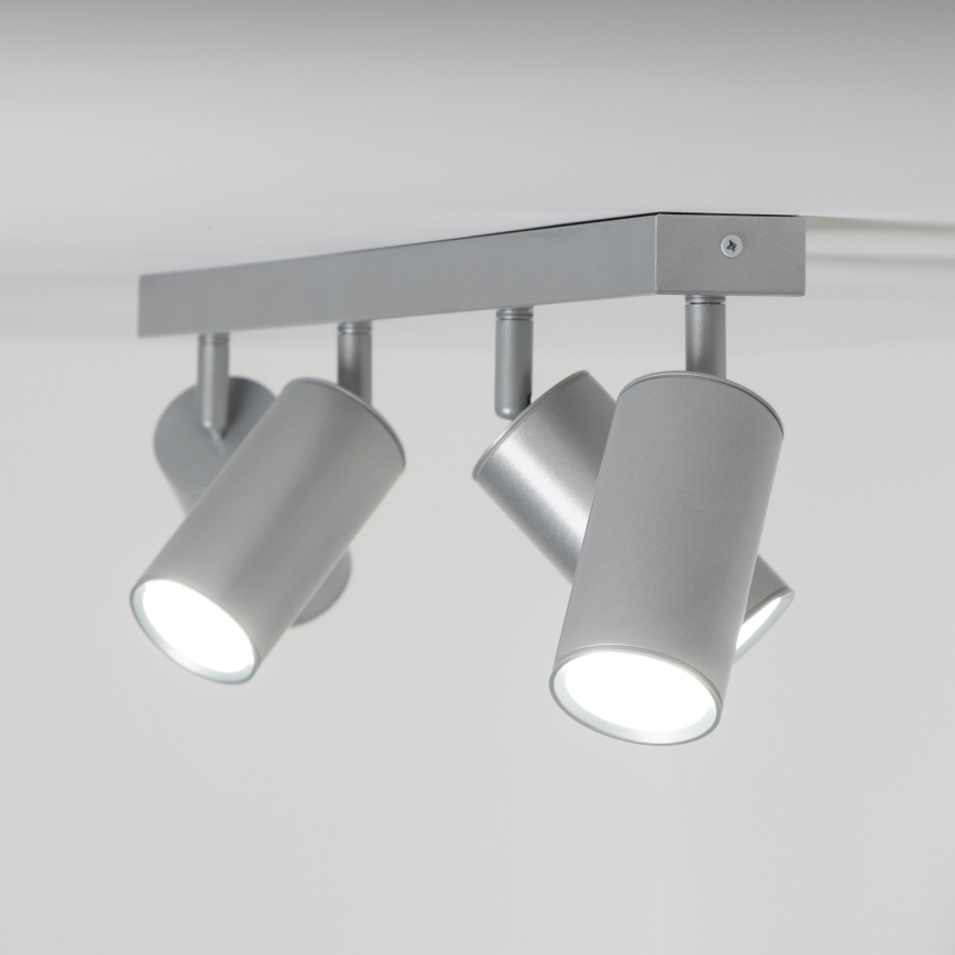 Brilagi - Kylpyhuoneen kohdevalo SELE 4xGU10/30W/230V IP44 hopea