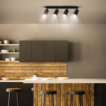 Brilagi - Kylpyhuoneen kohdevalo SELE 4xGU10/30W/230V IP44 musta