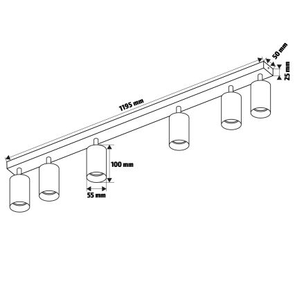 Brilagi - Kylpyhuoneen kohdevalo SELE 6xGU10/30W/230V IP44 kiiltävä kromi