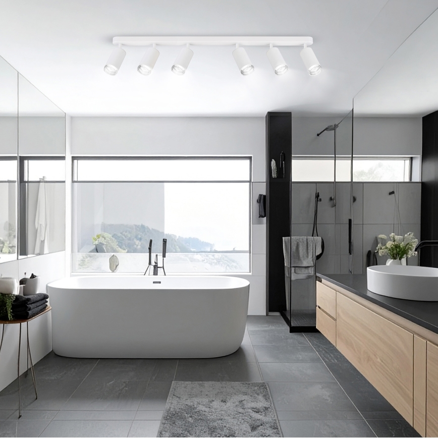 Brilagi - Kylpyhuoneen kohdevalo SELE 6xGU10/30W/230V IP44 valkoinen