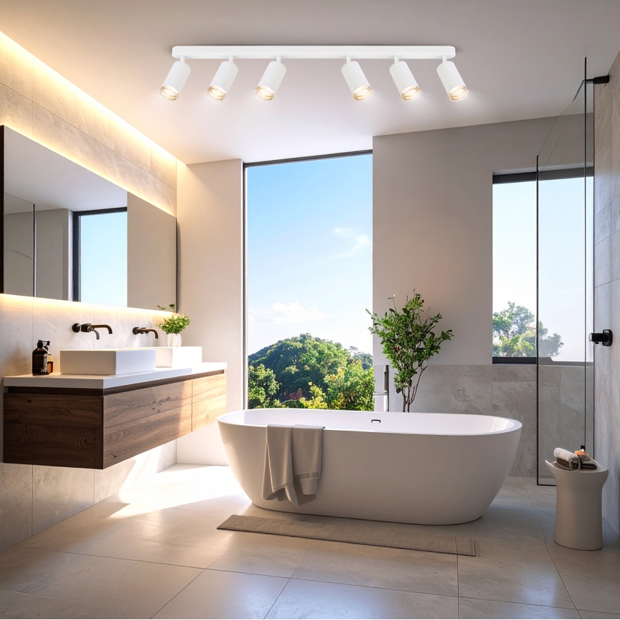 Brilagi - Kylpyhuoneen kohdevalo SELE 6xGU10/30W/230V IP44 valkoinen