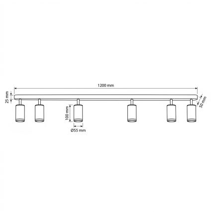 Brilagi - Kylpyhuoneen kohdevalo SELE 6xGU10/30W/230V IP44 valkoinen