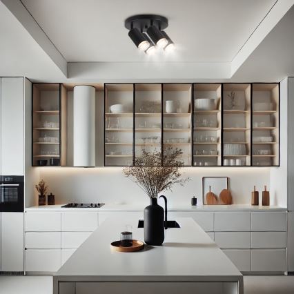 Brilagi - Kylpyhuoneen kohdevalo SELE AQUA 4xGU10/30W/230V IP44 musta