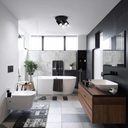 Brilagi - Kylpyhuoneen kohdevalo SELE AQUA 4xGU10/30W/230V IP44 musta