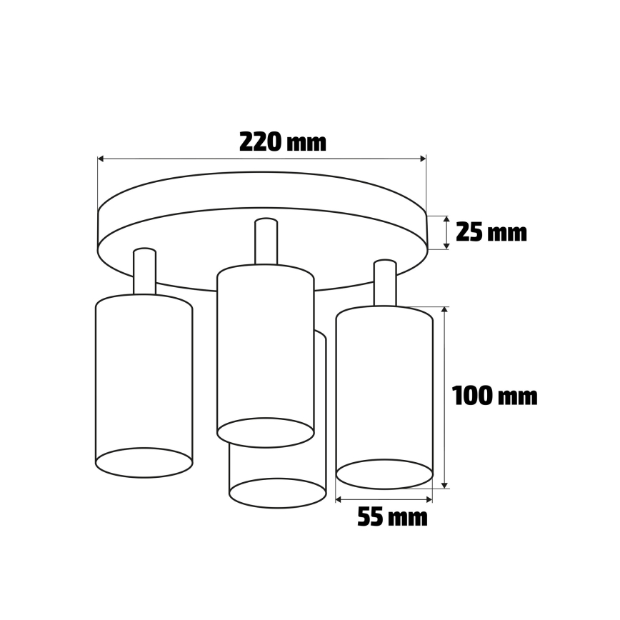 Brilagi - Kylpyhuoneen kohdevalo SELE AQUA 4xGU10/30W/230V IP44 valkoinen