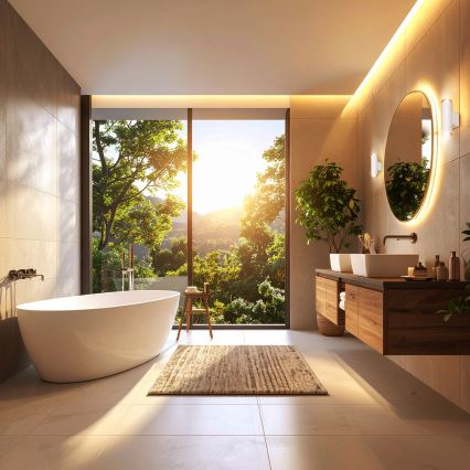 Brilagi - helmiäisviimeistelyllä SELE AQUA 4xGU10/30W/230V IP44 valkoinen