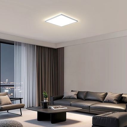 Brilagi - LED-kylpyhuoneen kattovalaisin ULTRA SLIM LED/24W/230V 42x42 cm hopea IP54