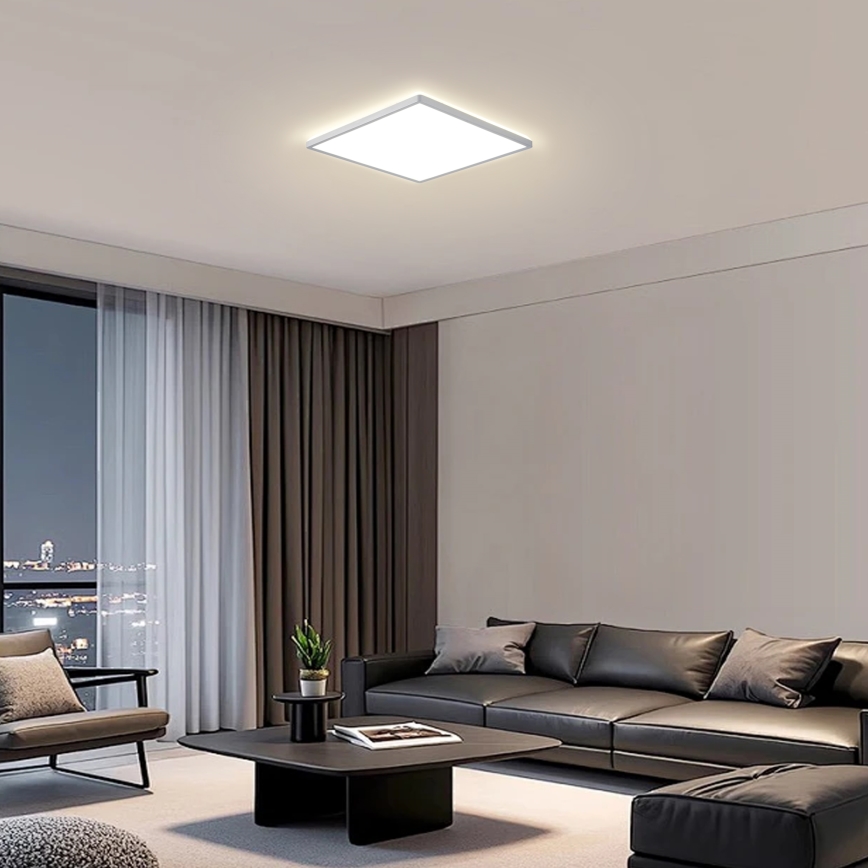 Brilagi - LED-kylpyhuoneen kattovalaisin ULTRA SLIM LED/24W/230V 42x42 cm hopea IP54