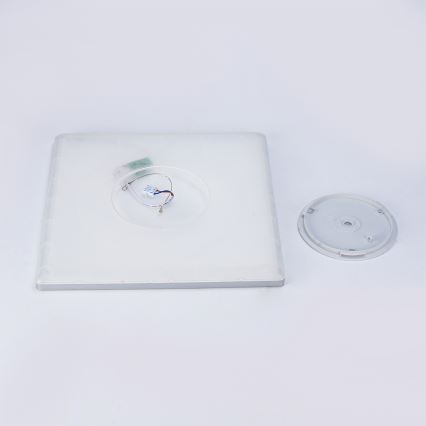 Brilagi - LED-kylpyhuoneen kattovalaisin ULTRA SLIM LED/24W/230V 42x42 cm hopea IP54