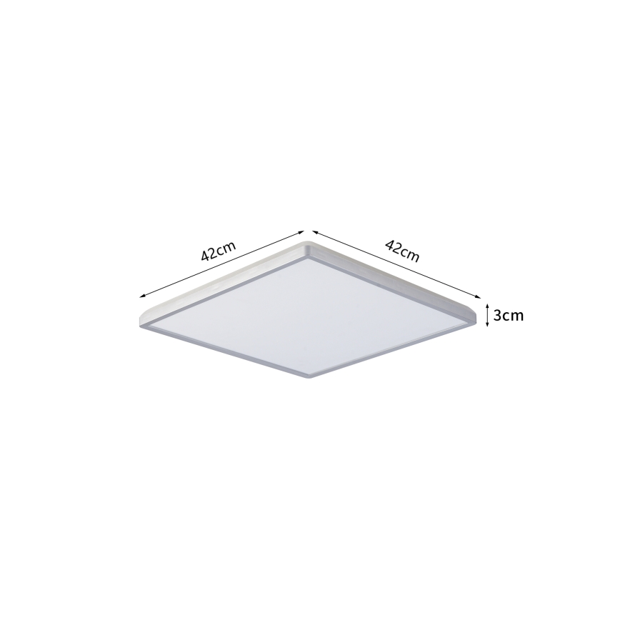 Brilagi - LED-kylpyhuoneen kattovalaisin ULTRA SLIM LED/24W/230V 42x42 cm hopea IP54