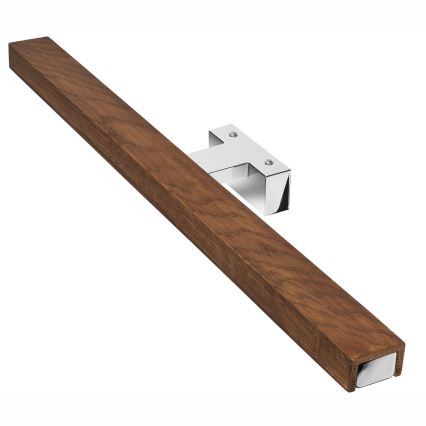 Brilagi - Kylpyhuoneen LED-peilivalo WOODY MIRROR LED/12W/230V 60 cm IP44 tammi kirsikka/kiiltävä kromi