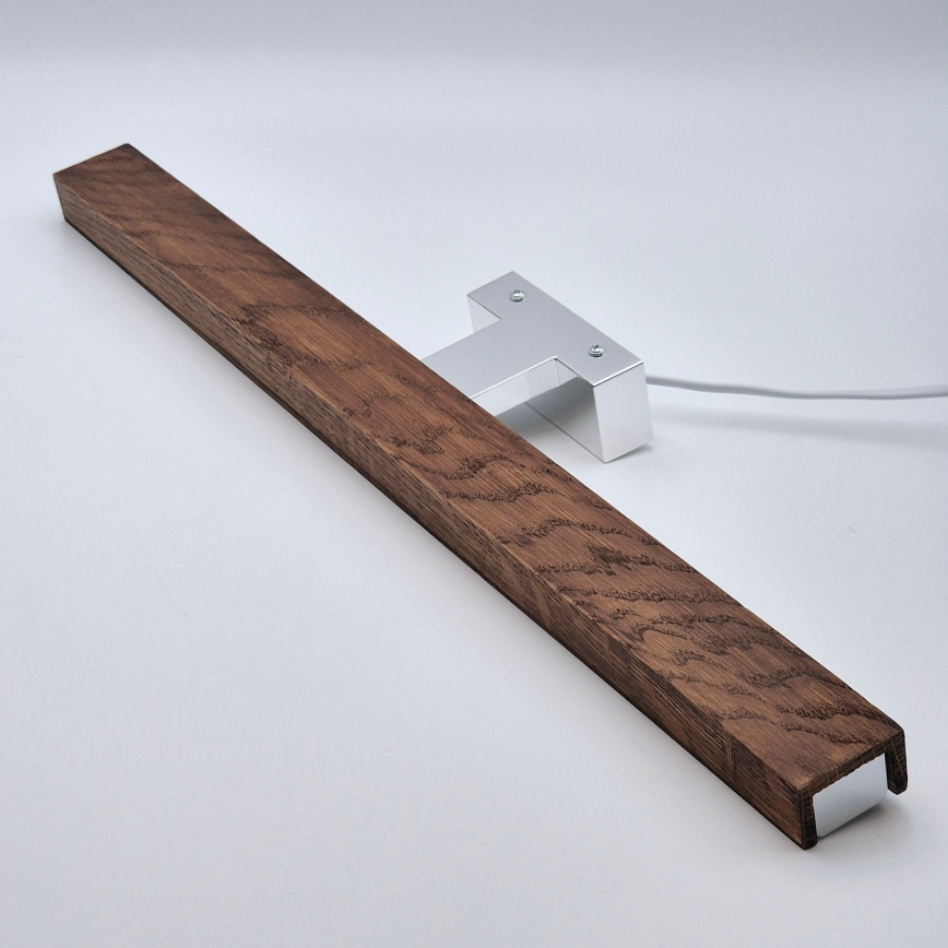 Brilagi - Kylpyhuoneen LED-peilivalo WOODY MIRROR LED/12W/230V 60 cm IP44 tammi kirsikka/kiiltävä kromi