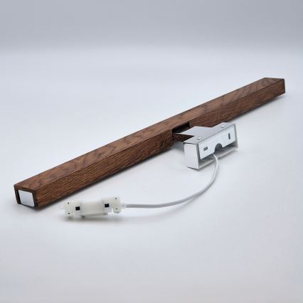 Brilagi - Kylpyhuoneen LED-peilivalo WOODY MIRROR LED/12W/230V 60 cm IP44 tammi kirsikka/kiiltävä kromi