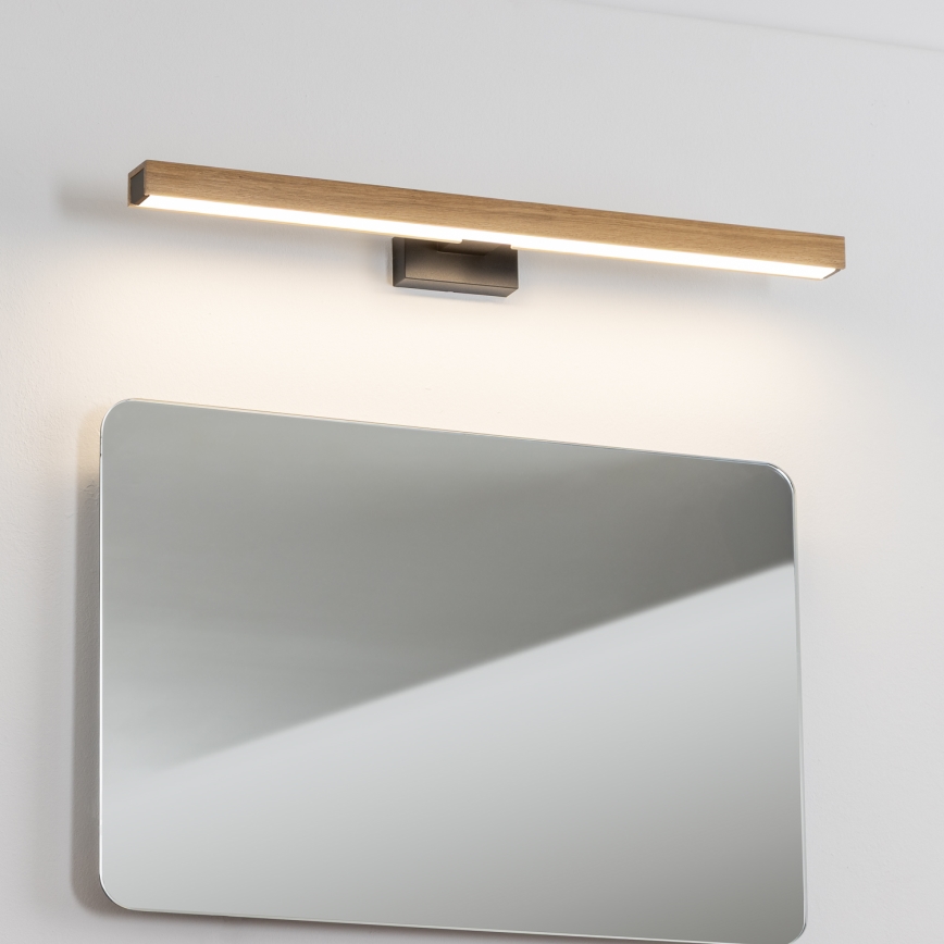 Brilagi - Kylpyhuoneen LED-peilivalo WOODY MIRROR LED/12W/230V 60 cm IP44 tammi/musta