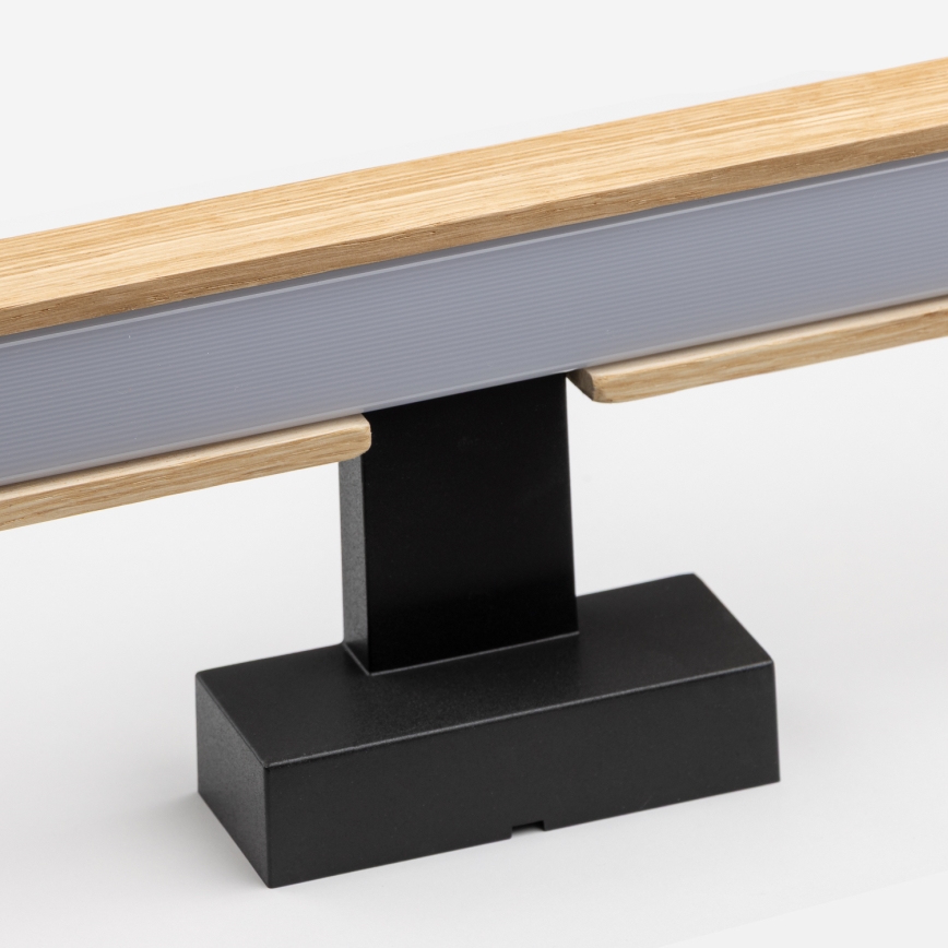 Brilagi - Kylpyhuoneen LED-peilivalo WOODY MIRROR LED/12W/230V 60 cm IP44 tammi/musta