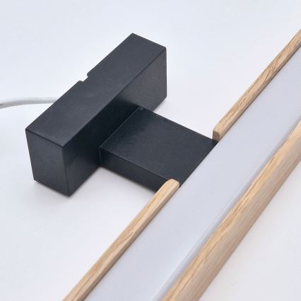 Brilagi - Kylpyhuoneen LED-peilivalo WOODY MIRROR LED/12W/230V 60 cm IP44 tammi/musta