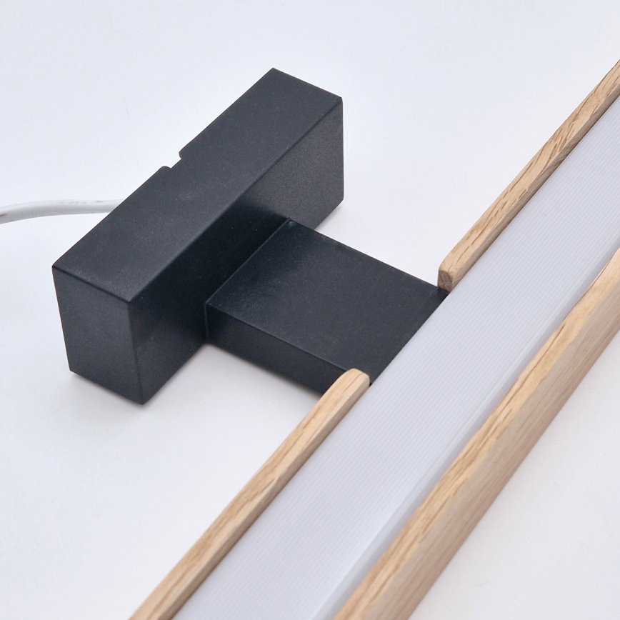 Brilagi - Kylpyhuoneen LED-peilivalo WOODY MIRROR LED/12W/230V 60 cm IP44 tammi/musta