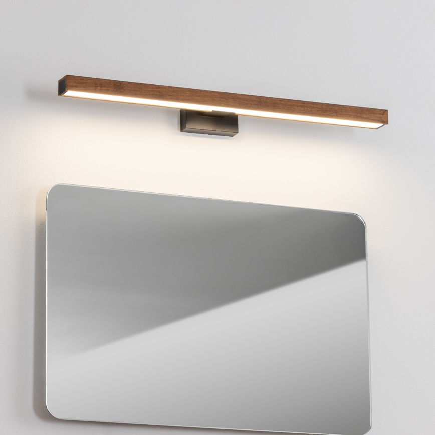 Brilagi - Kylpyhuoneen LED-peilivalo WOODY MIRROR LED/12W/230V 60 cm IP44 tammi kirsikka/musta