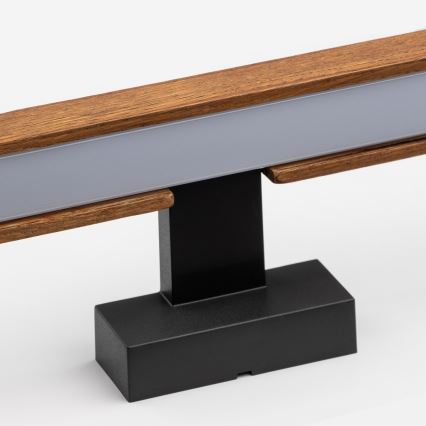 Brilagi - Kylpyhuoneen LED-peilivalo WOODY MIRROR LED/12W/230V 60 cm IP44 tammi kirsikka/musta