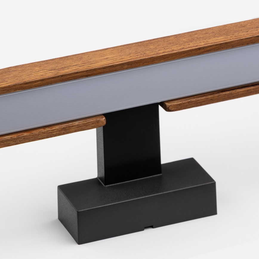 Brilagi - Kylpyhuoneen LED-peilivalo WOODY MIRROR LED/12W/230V 60 cm IP44 tammi kirsikka/musta