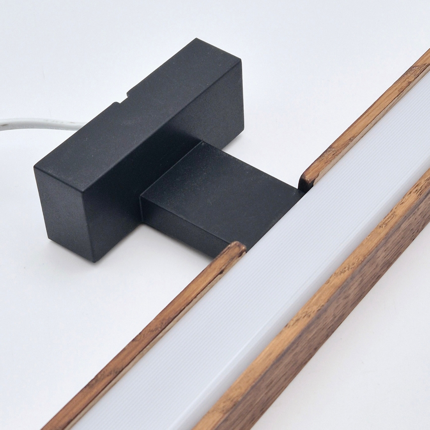 Brilagi - Kylpyhuoneen LED-peilivalo WOODY MIRROR LED/12W/230V 60 cm IP44 tammi kirsikka/musta