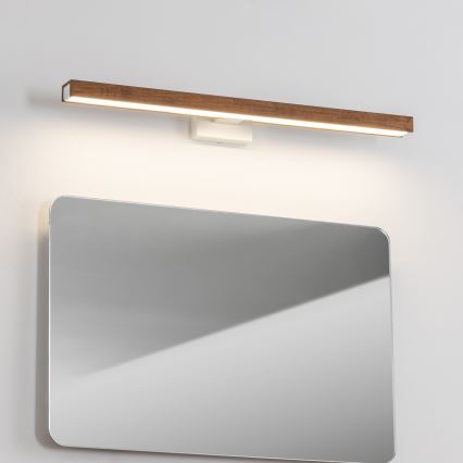 Brilagi - Kylpyhuoneen LED-peilivalo WOODY MIRROR LED/12W/230V 60 cm IP44 tammi kirsikka/valkoinen