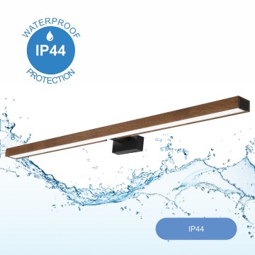 Brilagi - Kylpyhuoneen LED-peilivalo WOODY MIRROR LED/15W/230V 90 cm IP44 tammi kirsikka/musta