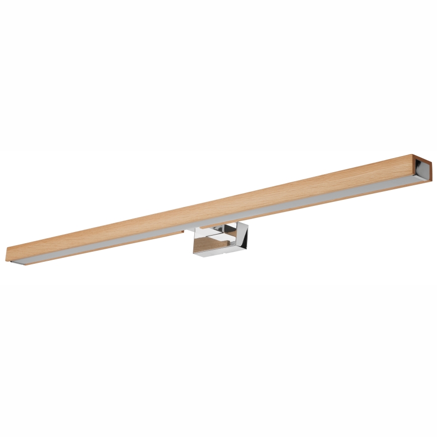 Brilagi - Kylpyhuoneen LED-peilivalo WOODY MIRROR LED/15W/230V 90 cm IP44 tammi/kiiltävä kromi