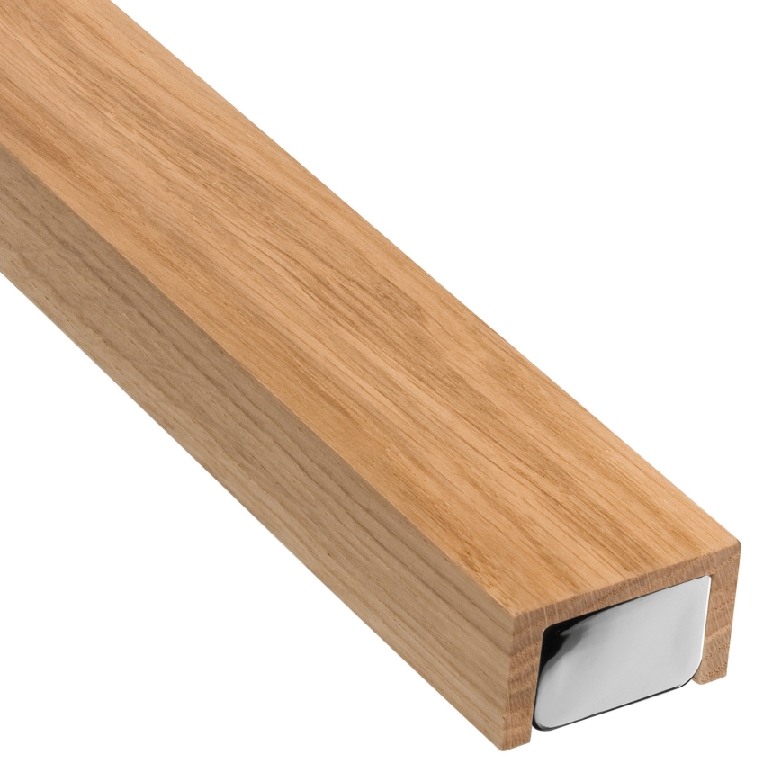 Brilagi - Kylpyhuoneen LED-peilivalo WOODY MIRROR LED/15W/230V 90 cm IP44 tammi/kiiltävä kromi