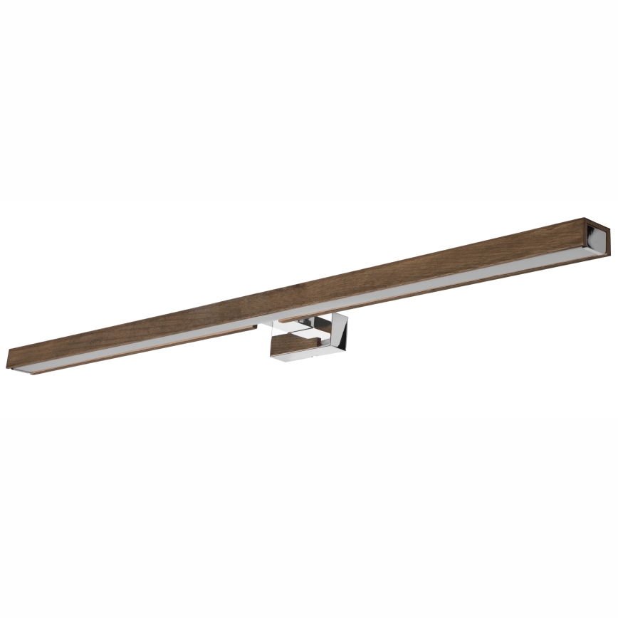 Brilagi - Kylpyhuoneen LED-peilivalo WOODY MIRROR LED/15W/230V 90 cm IP44 tammi saksanpähkinä/kiiltävä kromi