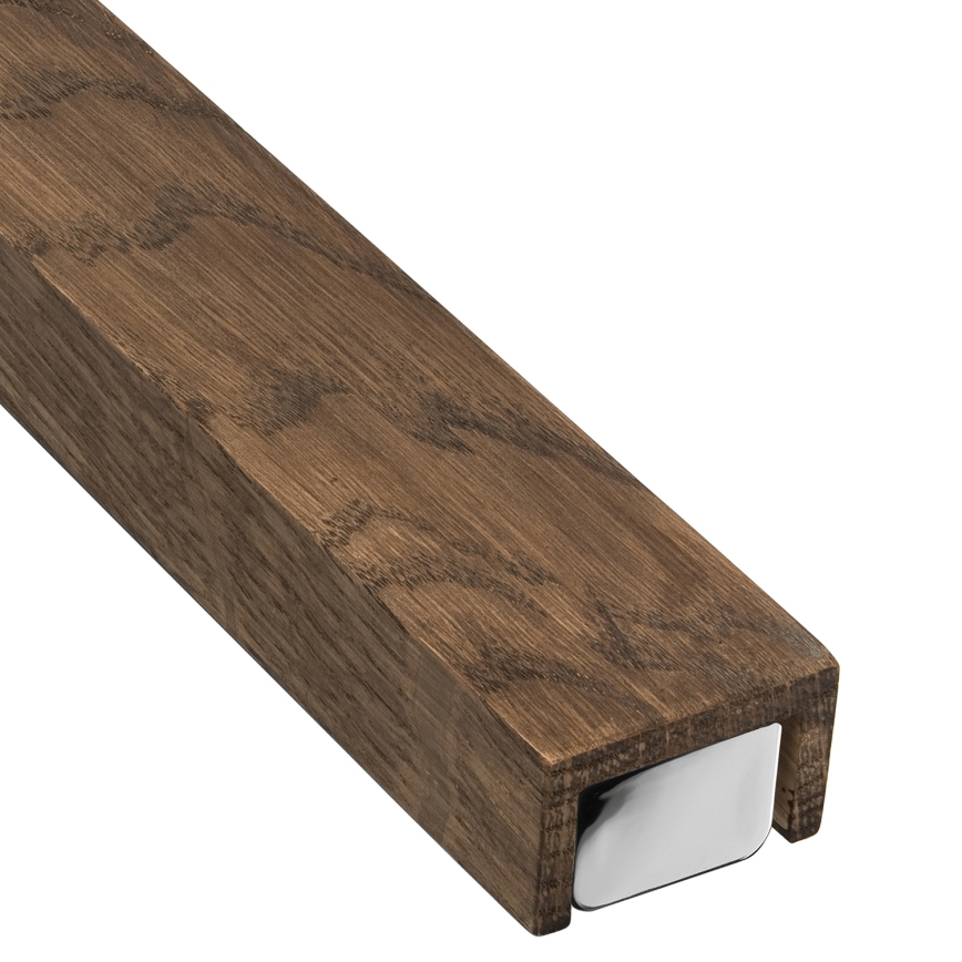 Brilagi - Kylpyhuoneen LED-peilivalo WOODY MIRROR LED/15W/230V 90 cm IP44 tammi saksanpähkinä/kiiltävä kromi