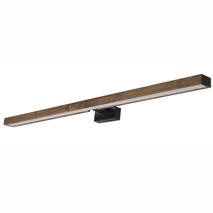 Brilagi - Kylpyhuoneen LED-peilivalo WOODY MIRROR LED/15W/230V 90 cm IP44 tammi saksanpähkinä/musta
