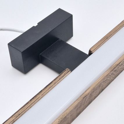 Brilagi - Kylpyhuoneen LED-peilivalo WOODY MIRROR LED/15W/230V 90 cm IP44 tammi saksanpähkinä/musta