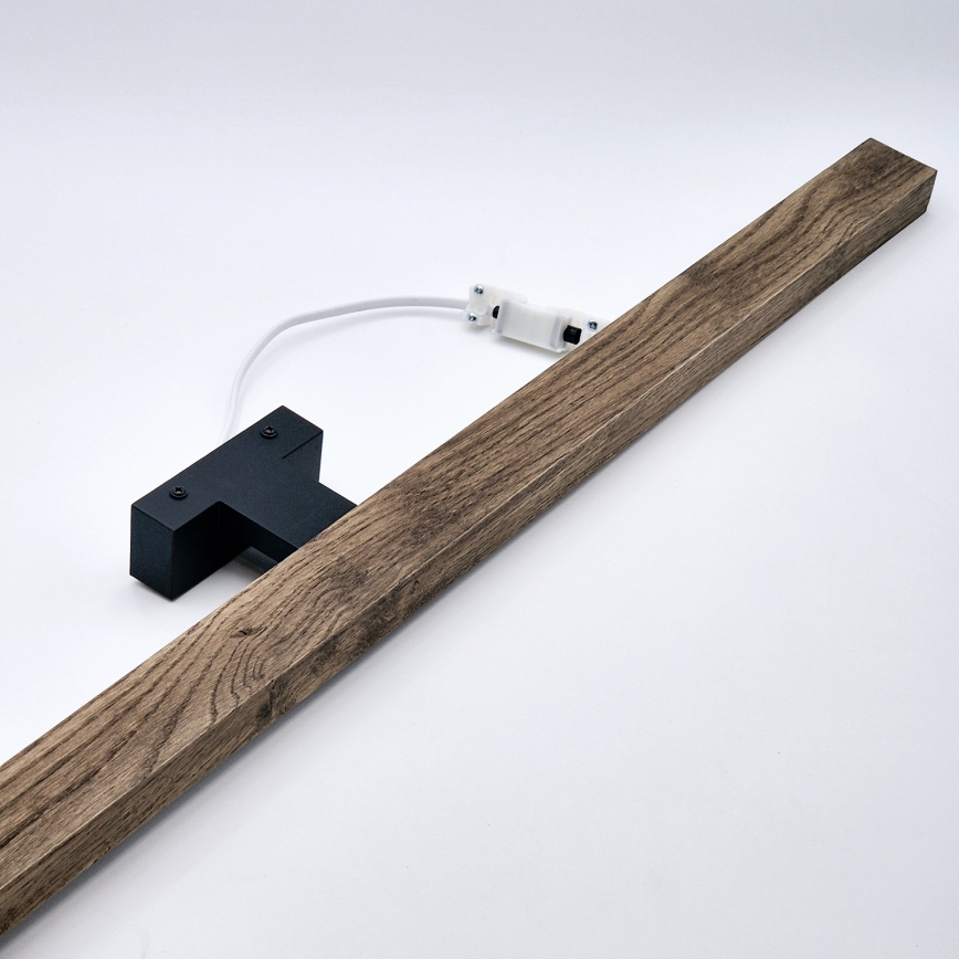 Brilagi - Kylpyhuoneen LED-peilivalo WOODY MIRROR LED/15W/230V 90 cm IP44 tammi saksanpähkinä/musta